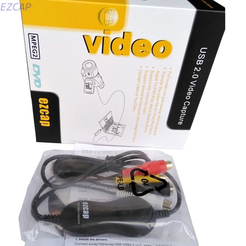 USB2.0 UVC vhs плеер карта захвата аналоговый преобразователь видео и аудио к