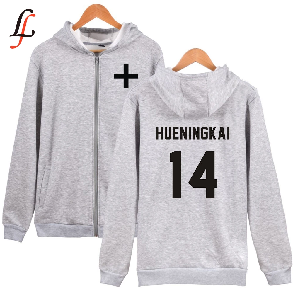 TXT альбом Harajuku толстовки с молнией для женщин мужчин красный белый топы