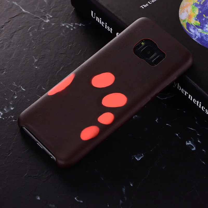 Чехлы с термодатчиком для Samsung Galaxy S8 чехлы телефонов из искусственной кожи