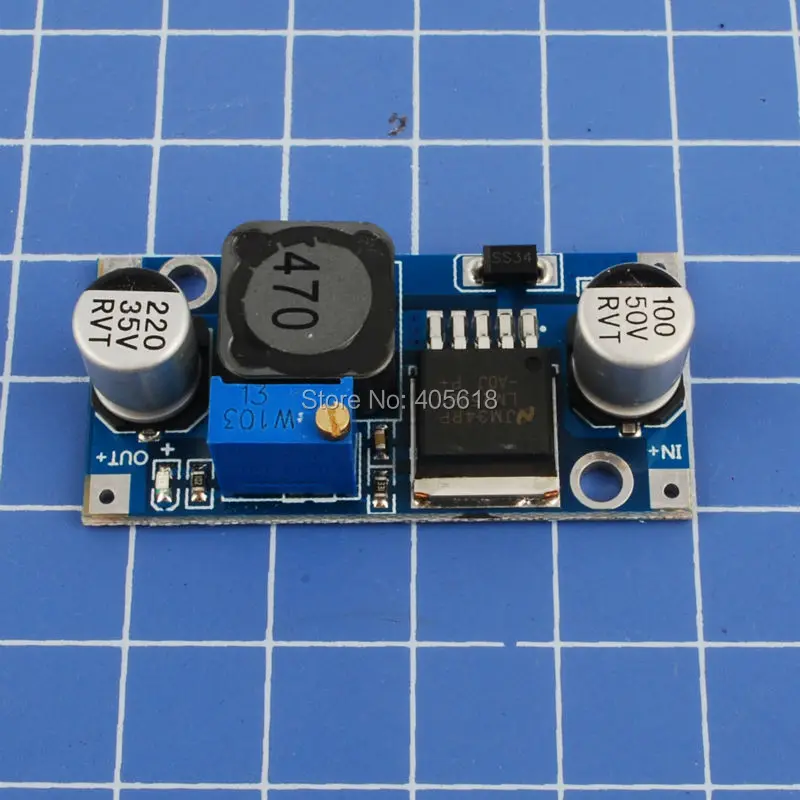 Оптовая продажа 20 шт. Регулируемый понижающий модуль питания LM2596 LM2596S диагональ 4
