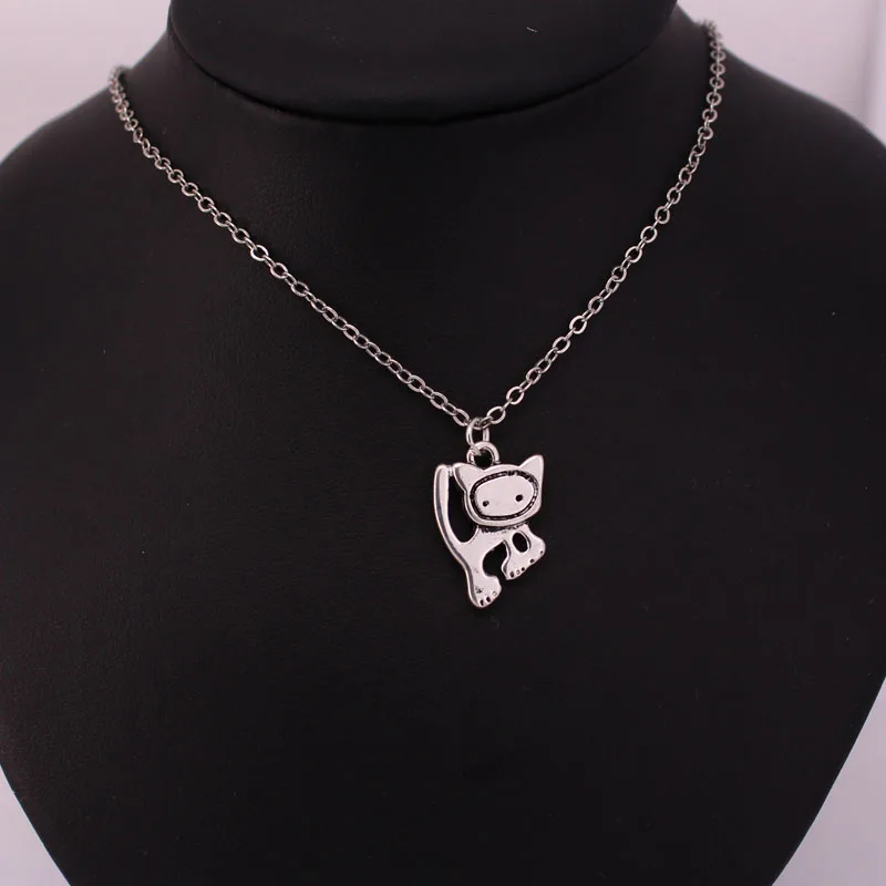 

hzew Cartoon kitty cat pendant necklace gift