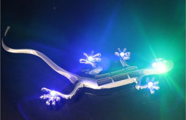 Автомобильная солнечная лампа gecko задняя сигнальная украшение автомобиля