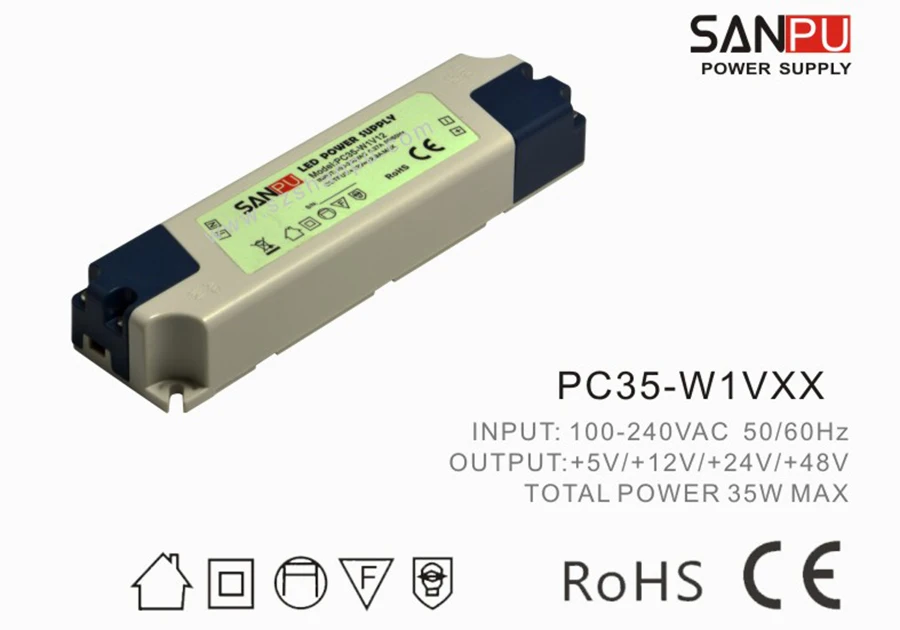 SANPU SMPS Светодиодный источник питания 36 Вт 12 В 3 А AC DC 100 240 в импульсный