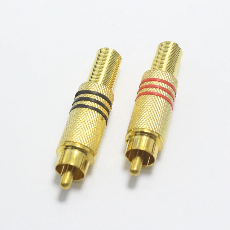 1 шт. RCA позолоченный штекер av-разъем адаптера аудиоразъем DIY Ремонтные детали