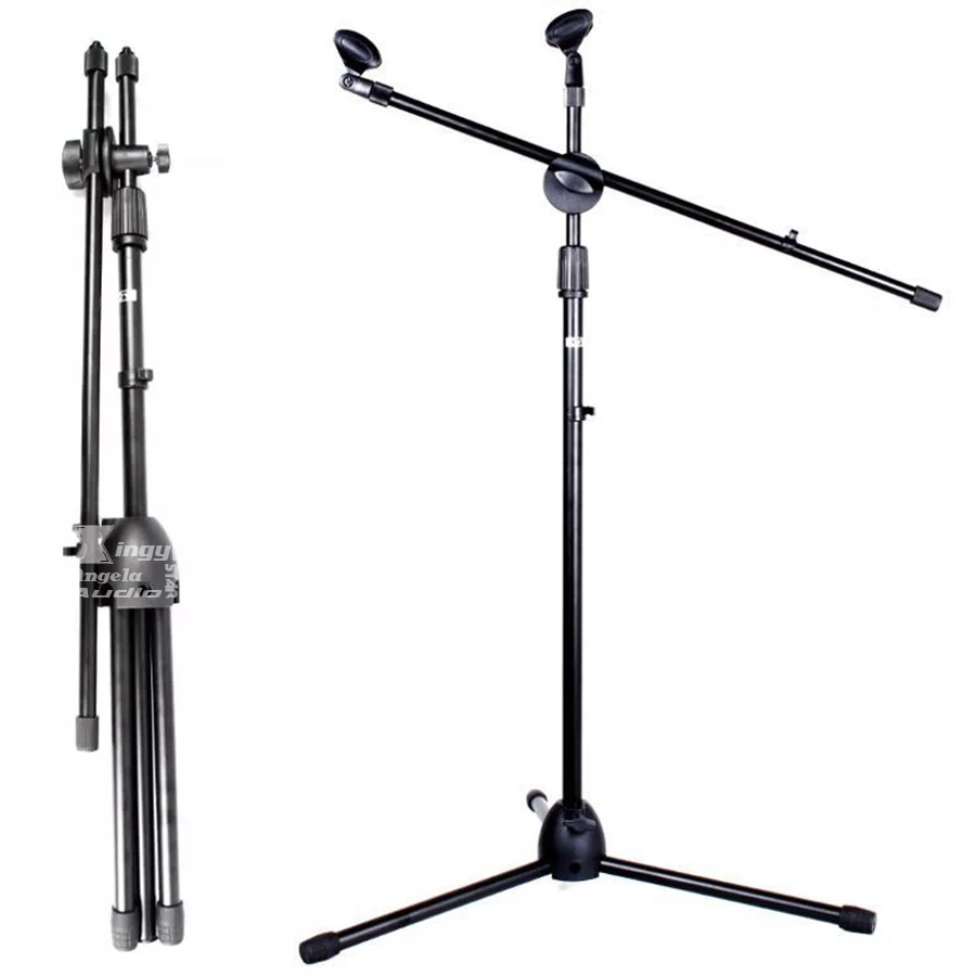 Professional Tripod Fold Holder Dynamic Wired Studio Microphone Stand Floor Condenser Mic Clip For Wireless Karaoke System Stage enlarge