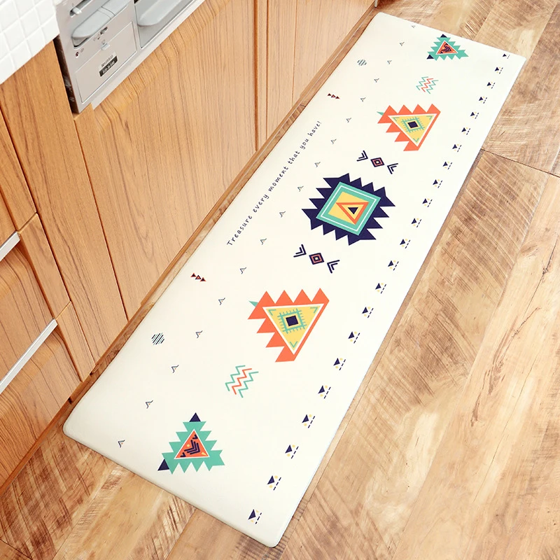 PVC Peather длинный кухонный напольный коврик для ванной ковер домашний входа Tapete