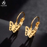 oly2u stainless steel butterfly earrings studs jewelry lovely women earing cute animal christmas earrings 2022 for child kids