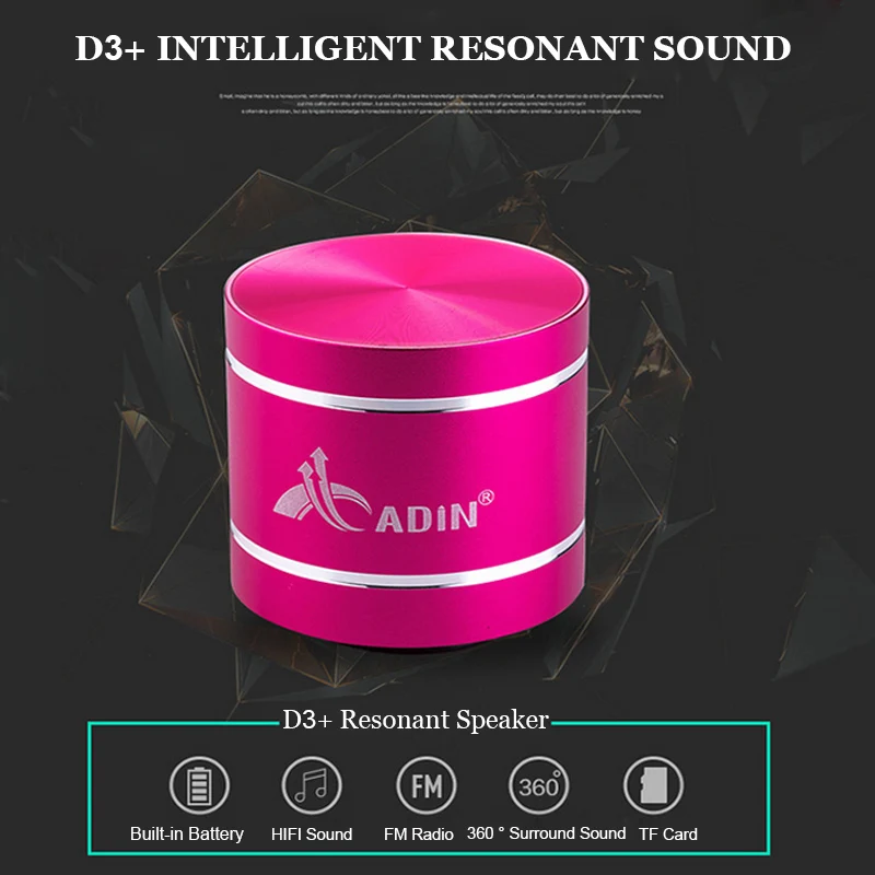 ADIN металлический Вибрационный HIFI динамик USB стерео Мультимедийный компьютер TF fm