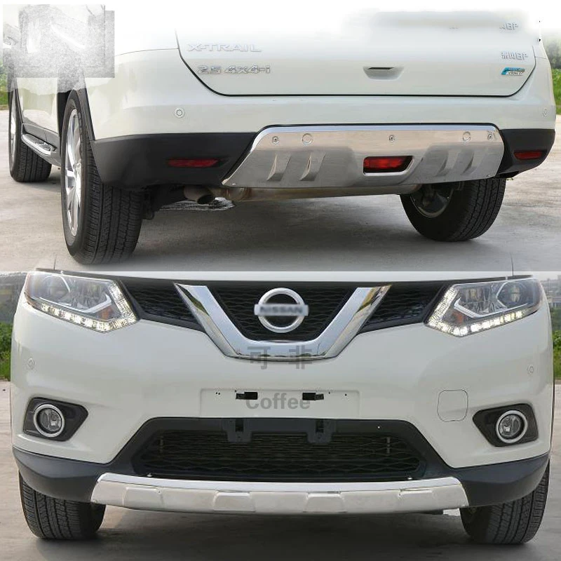 Стайлинг автомобиля для Nissan X TRAIL 2014 2015 защита переднего и заднего бампера из