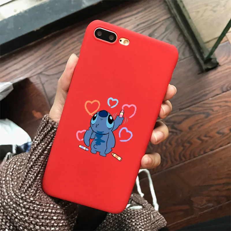 Силиконовый мягкий чехол для телефона Disneys Stitch для Apple IPhone X XR XS MAX 7 8 7 plus 6 6 S Plus 5 5S SE задняя крышка