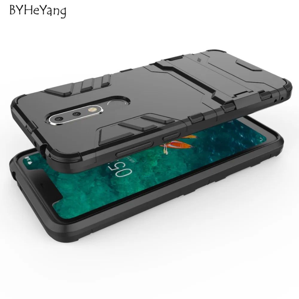 For Nokia X5 Case for 5.1 Plus Cover Shockproof Robot Silicone Rubber Hard Phone X 5 TA-1109 Fundas |