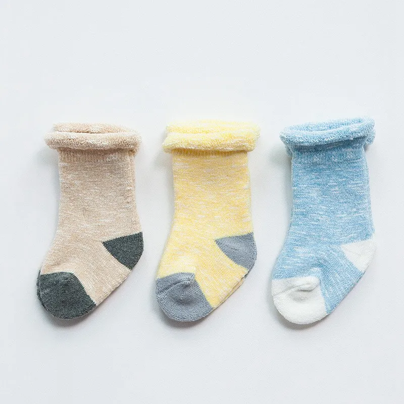 COOTELILI 3pairs/lot Thicken Winter Kids Socks Baby Girl Clothes Boys Stuff For Newborns Warm Long Infant 0-3Y | Мать и ребенок