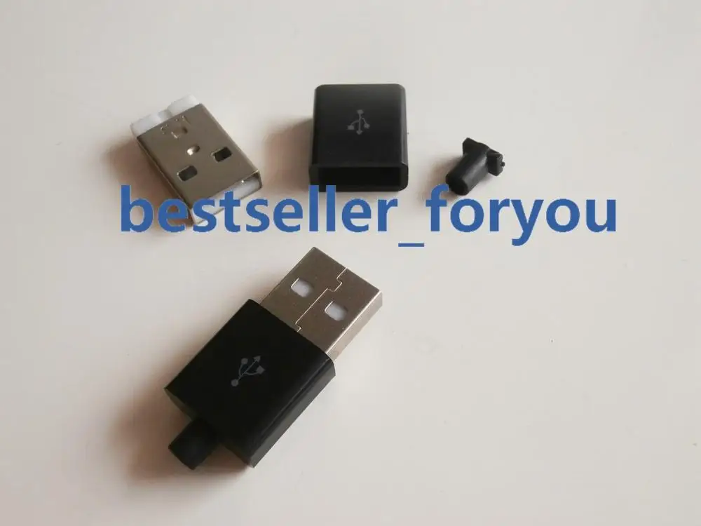 5X USB 3. 0 Type-A штекер 4-контактный переходник паяльный разъем черная крышка 3 шт. |