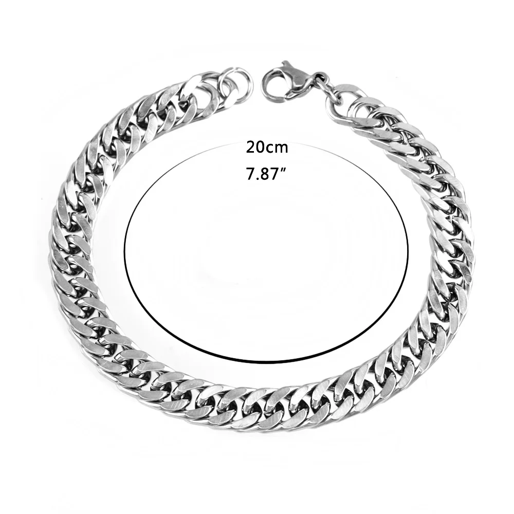 Браслеты цепочки pulseira masculina из нержавеющей стали 7 мм мужские и ювелирные изделия