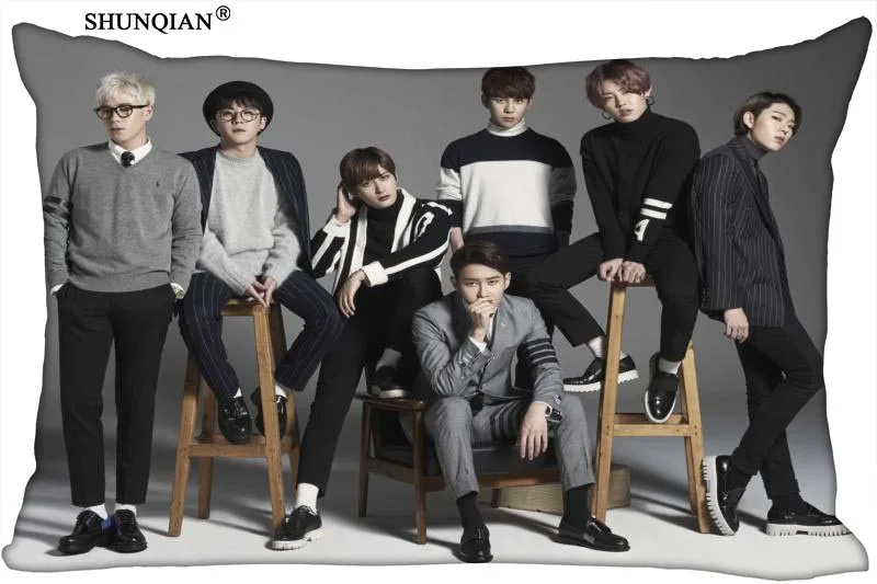 В Корейском стиле поп Block B прямоугольник подушка чехол на молнии Свадебные туфли