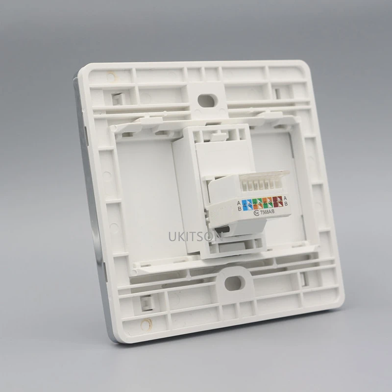 Белая настенная панель CAT5E RJ45 Лицевая для вставки LAN Ineternet| |