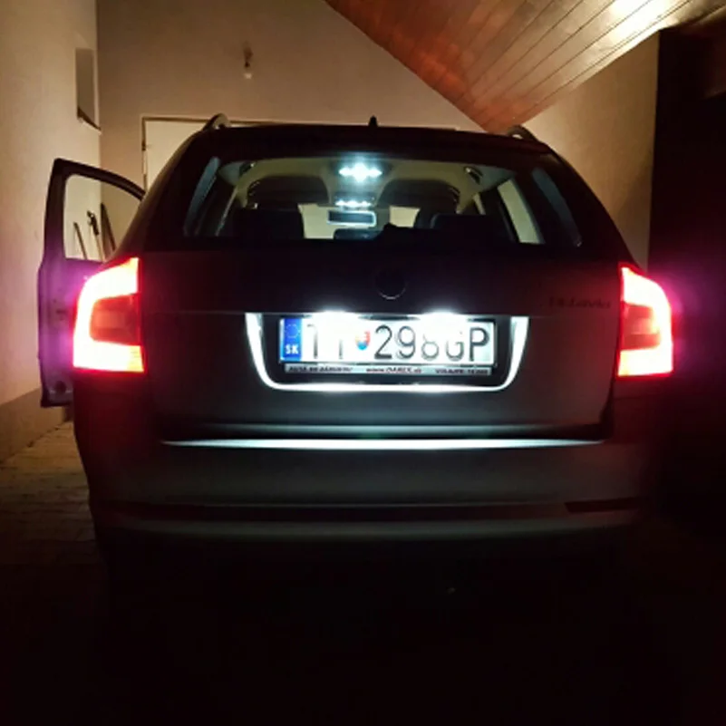 Для VW Skoda Octavia 1Z Roomster 5J CANBUS Автомобильный светодиодный номерной знак без ошибок 3528