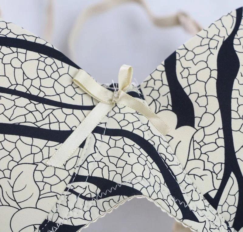 Комплект женского нижнего белья с чашками пуш ап и цветочным принтом|bras for women|push