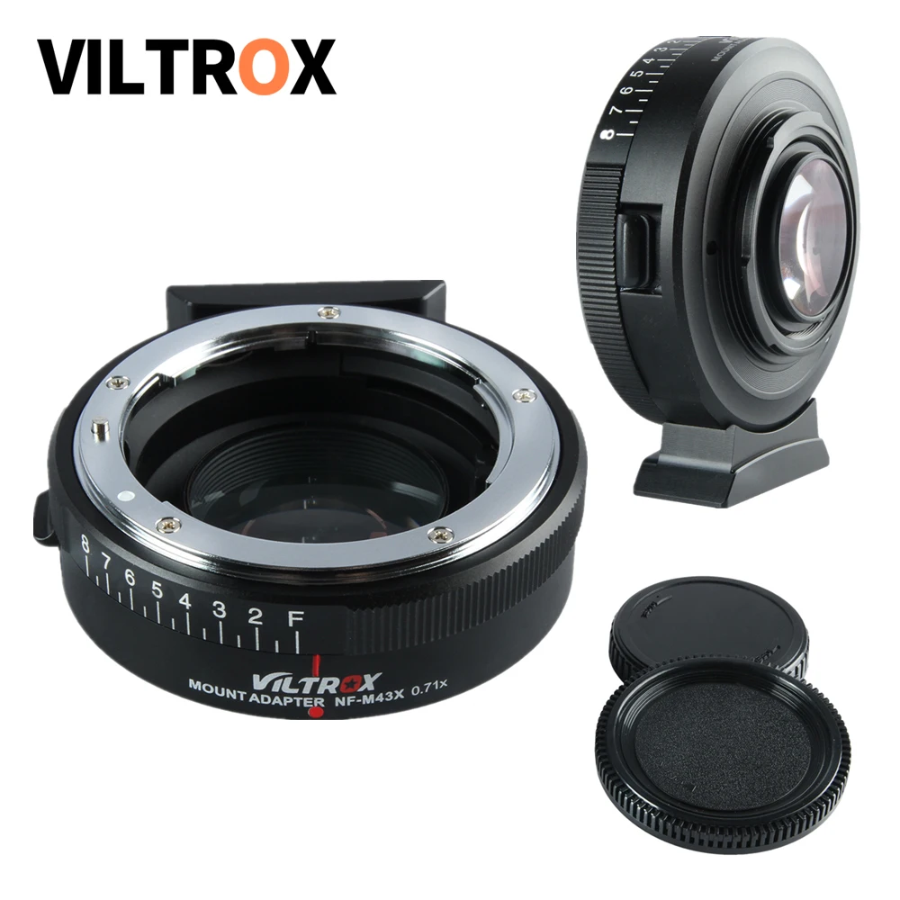 Адаптер усилитель скорости Viltrox с фокусным редуктором для объектива Nikon M4/3 GH4 GH5GK