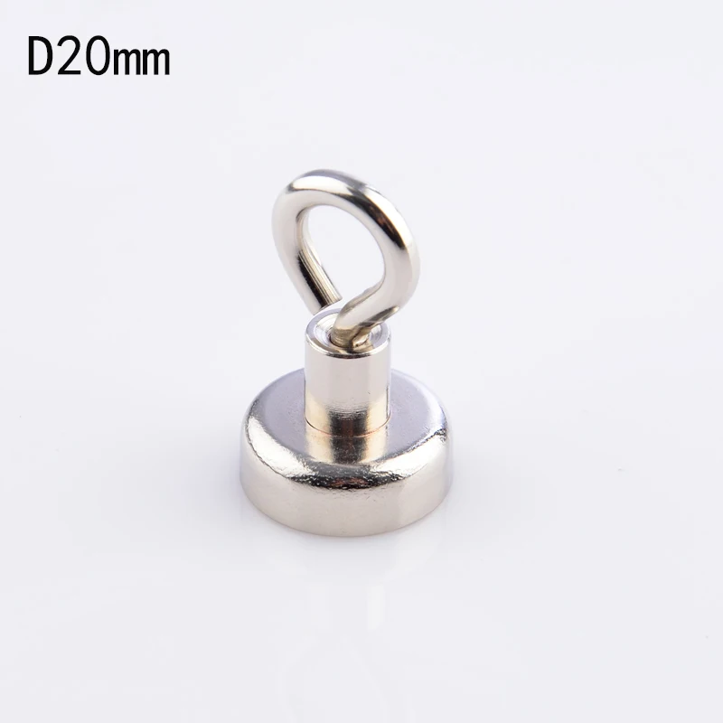 D20 Сильный Мощный магнитный материал круглый неодимовый магнит крюк офисные магниты потолочный магнитный крюк дверной магнит с кольцом - Цвет: D20