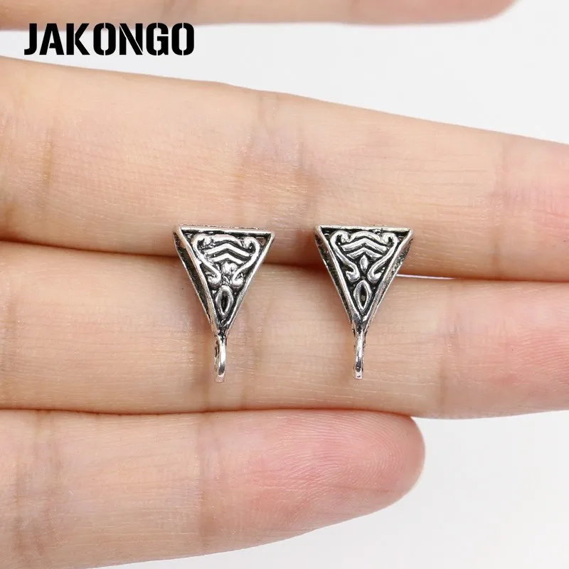 JAKONGO 20 шт. Тибетский посеребренный зажим подходит для европейских браслетов