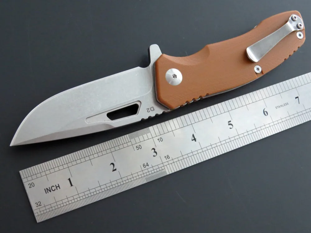 Zzsq EF46 складной карманный Ножи D2 лезвие шариковый подшипник + G10 ручкой для улицы