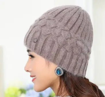 Beanies skullies woman autumn and winter cap girl knitted hats for women beanie warm hat gorro ladies winter wool caps bone - Цвет: 5
