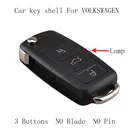 30 шт. * 3 кнопки без лезвия, сменный Корпус ключа для VW SEAT, SKODA, чехол с дистанционным управлением для VW VOLKSWAGEN 1J0959753DA, чехол для ключа