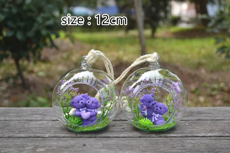 Круглая шариковая стеклянная ваза террариумные вазы цветочные горшки висячая
