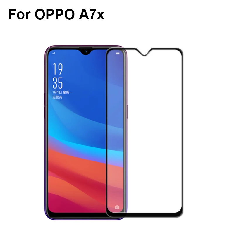 

9H Ultra-thin tempered glass For OPPO A7x A 7X A7 X Full cover screen protector protective glass film