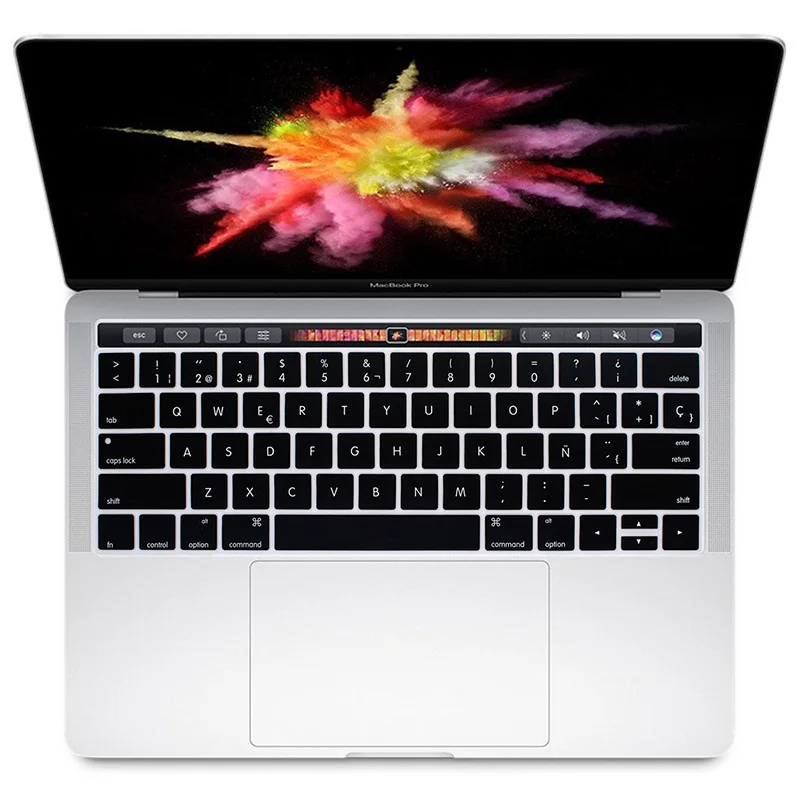 Защитная пленка для клавиатуры с испанской раскладкой силиконовая Macbook Pro 13 15 A1706