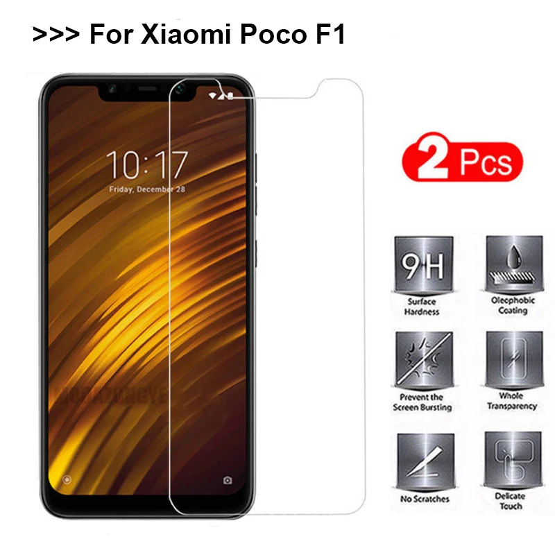 Закаленное стекло Xiaomi Pocophone F1 не полностью покрывающее Стекло 9H 2.5D Премиум