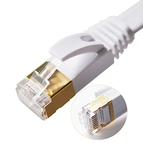 longyue-10m 33ft Cat7 Shielded Ethernet Networking Cord Patch Cable 10Gbps 600Mhz S/STP Molded Network Lan Cable Stranded Copper