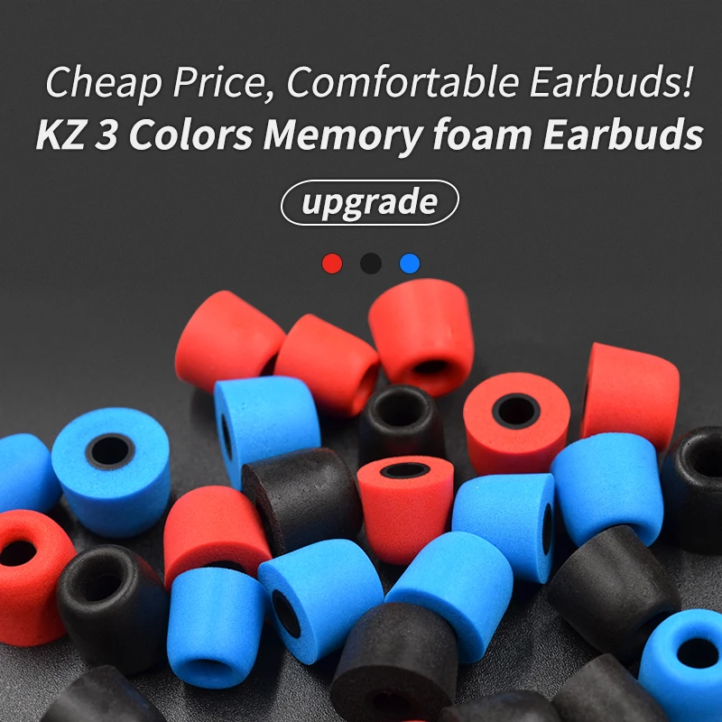 

CCA Original 3Pair(6pcs) Noise Isolating Comfortble Memory Foam Ear Tips Ear Pads Earbuds For In Earphone Accessories KZ AS12