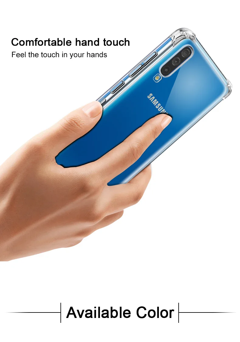 Чехол IMAK Airbag противоударный чехол для samsung Galaxy A70 Мягкий силиконовый чехол для samsung A70 TPU матовый черный