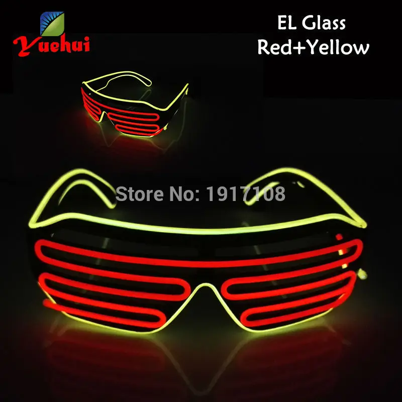 

2021Newest 17 Style trendy Bi-color LED Glasses Light up by Battery For Christmas,Halloween,Dance,Carnival,Wedding Decoration