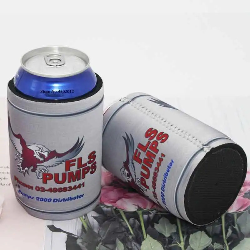100pcs Neoprene Australia Stubby Holder Beer Can Cooler Bag Customer LOGO Custom Beer Holders Party Gift Company Celebration