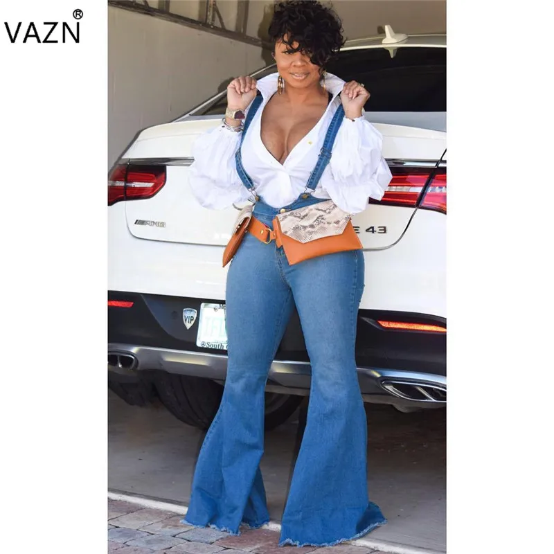 VAZN Autumn High Quality Fashion Women Solid Slim Shirts Ladies V-Neck Full Sleeve Sexy Button Hollow Out LO6146 | Женская одежда