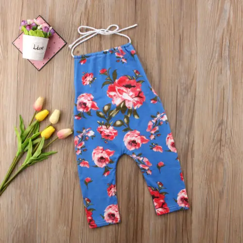 

Pudcoco Newborn Baby Kids Girls Flower Romper Sleeveless Jumpsuit Playsuit Outfits Sunsuit Clothes