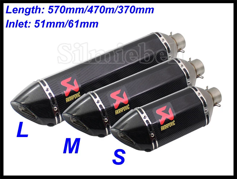 Akrapovic глушитель мотоцикла Escapamento Universel для nmax CRF 230 Z750 CB400 ER6N GY6 с глушителем Escape Moto