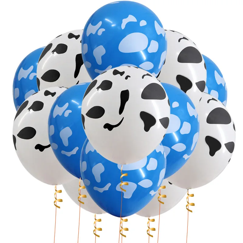BTRUDI 15pcs 12inch Cartoon Cow pattern printed Thicken latex balloon birthday party decoration kid baby shower supplie | Дом и сад