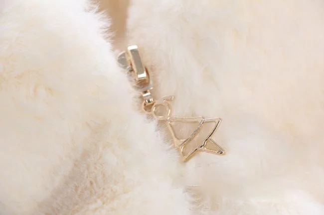 

Cute children girls cotton padded fur coats jackets winter baby girl hooded ear thick warm windproof outwear kids clothes pink