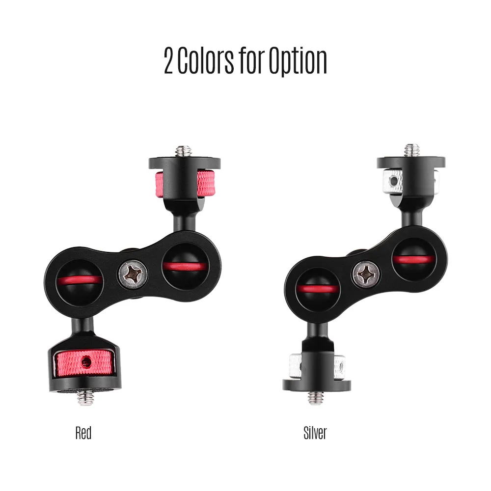 Andoer Aluminium Alloy Articulating Arm Ball Head Mount Clamp Adapter for Camera LED Video Light Tripods with 1/4 Inch Screw | Электроника