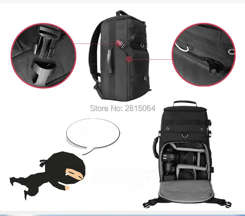 WB-6200 рюкзак сумка для камеры чехол для DSLR SLR Nikon Canon Sony Fuji Pentax samsung дорожная сумка RU