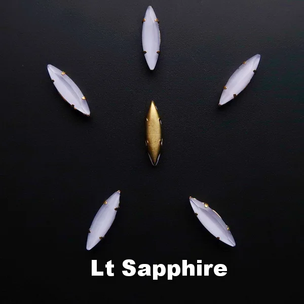 A6 Lt Sapphire Золотой Коготь 50 шт/п 4*15 мм желе конфеты AB стекло кристалл Наветт Маркиза Форма пришить стразы кристаллы одежды diy - Цвет: A6 Lt Sapphire