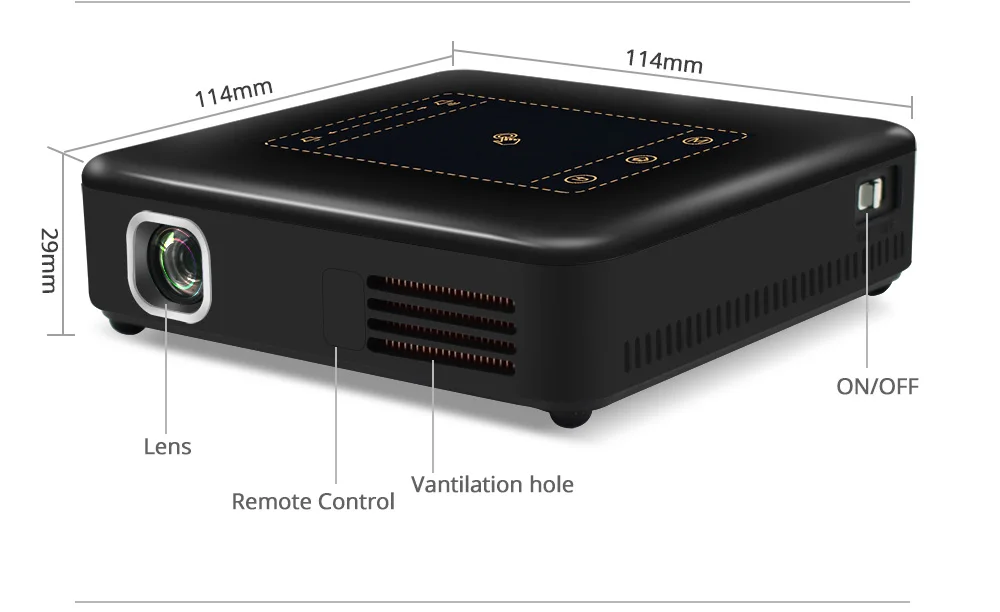 ThundeaL T20 DLP проектор Android 7 мини светодиодный WiFi T5 проектор Bluetooth 2K 4K 3D портативный DLP-100 проектор батарея домашний кинотеатр
