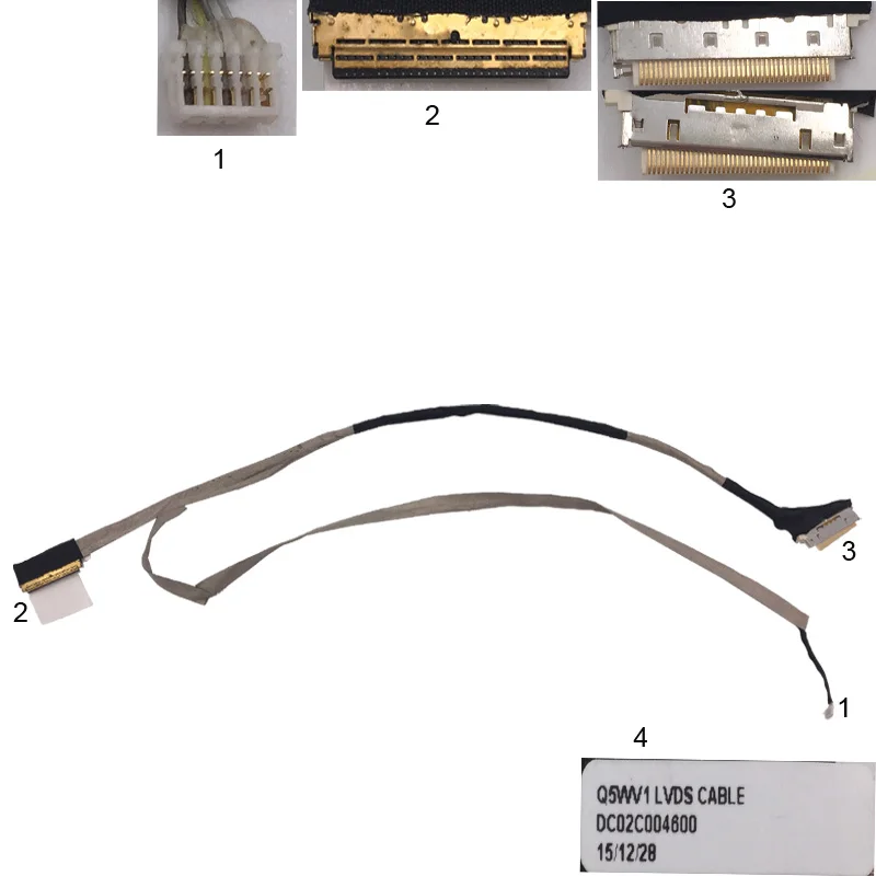 

New Laptop Cable for ACER aspire V3 V3-571 V3-571G(For FHD,ultra-thin screen,version 2) PN:DC02C004600