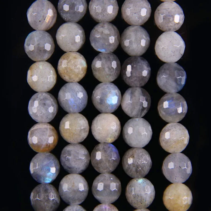 

8MM Labradorite Faceted Loose Beads Strand 15.5 Inch Jewelry Making A206