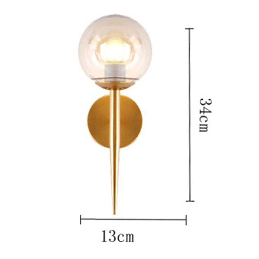 

Thrisdar 3W E27 Nordic Iron LED Wall Lamp Bedroom Bedside Modern Minimalist Wall Lamp Creative Hotel Corridor Aisle Wall Lamps