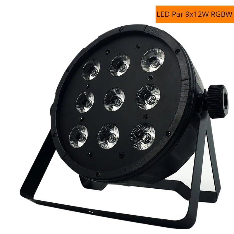 LED Flat Par 9x12W Светодиодный 4в1 9x12 Вт светодиодный матричный светильник с подвижной головкой RGBW DMX сценический светильник для сцены ТВ студии Прокат и Дискотека ночной клуб - Цвет: LED Flat Par 9x12W